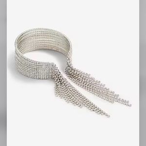 Express Rhinestone fringe cuff bracelet